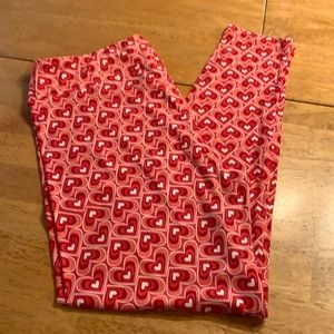 LuLaRoe Valentine Leggings Tall & Curvy Never Been Worn No Tags